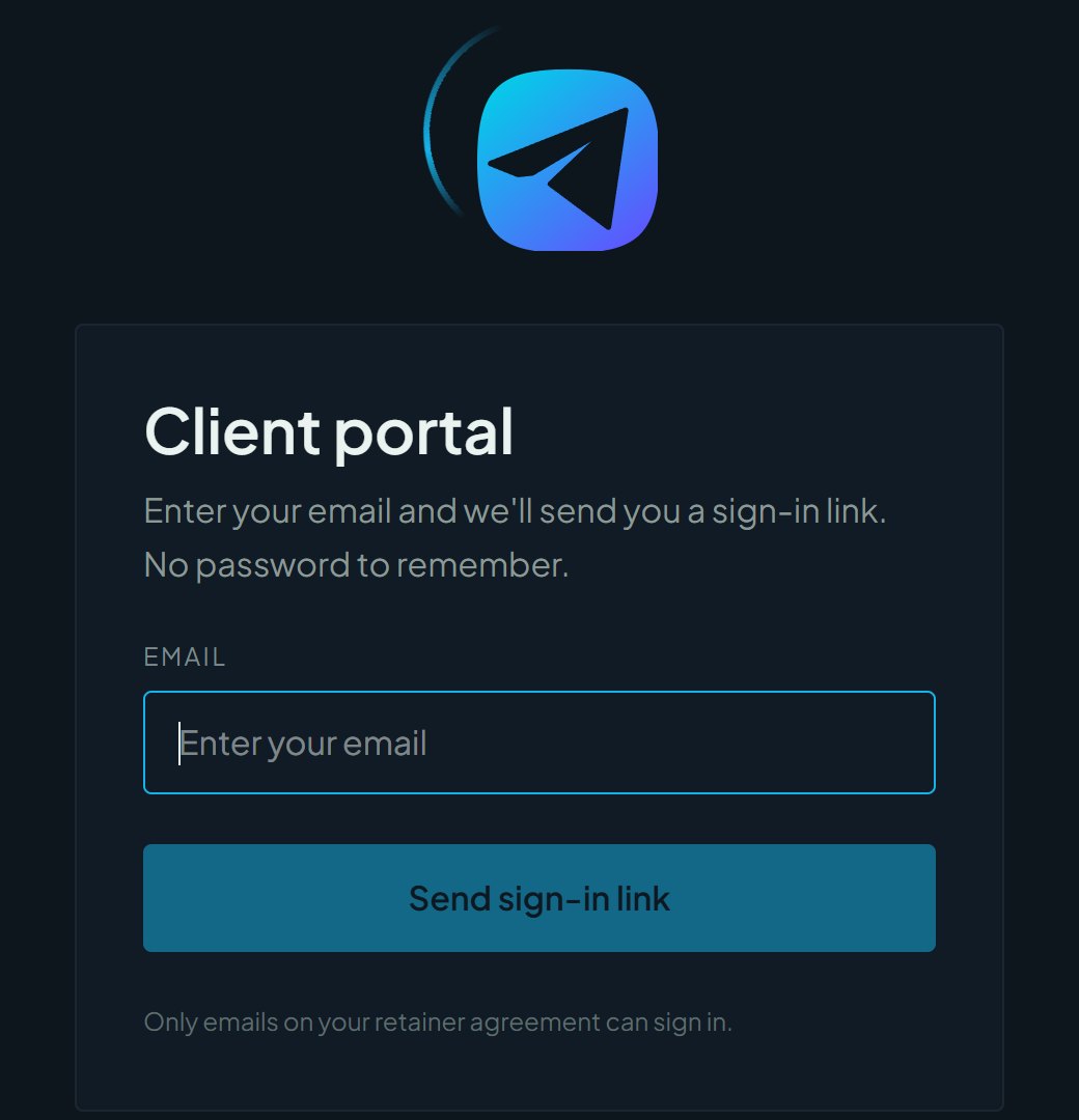 The sign-in page